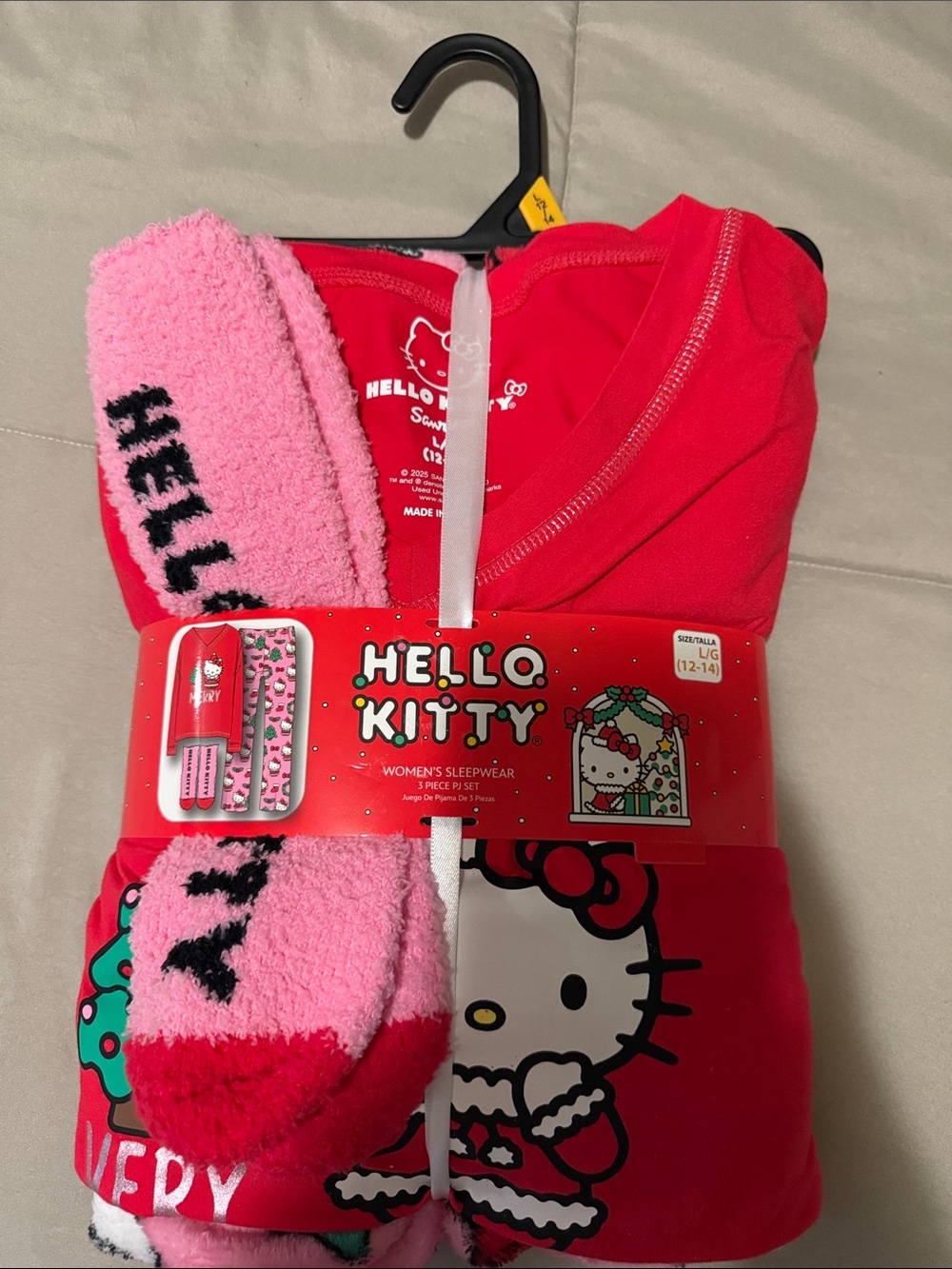 Sanrio Hello Kitty Women's Red and Pink Pajama Set